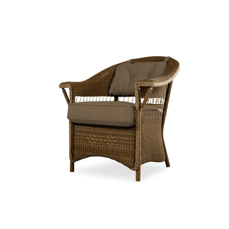 Nantucket Outdoor Dining Armchair, Sandberg Pewter, Bark