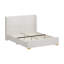 Lit plateforme capitonné en velours avec banc et pouf de rangement-732816951-732816948