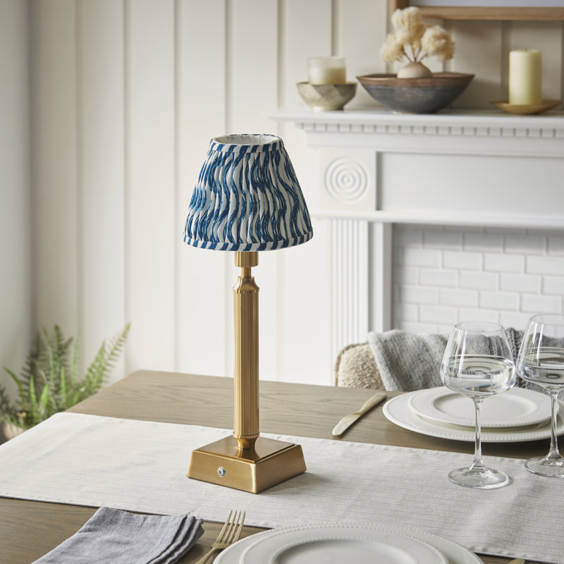 Trobridge Rechargeable Metal Table Lamp, Marlin Blue