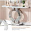 Console à miroir moderne de 43 po avec base en forme de O, table d'entrée en verre argenté pour le salon, le couloir ou le vestibule - Table d'appoint contemporaine avec placage de diamant en acrylique-768406186