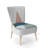 Upholstered Floral Side Chair - Modern floral Accent Chair-90396909