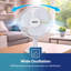 GEEPAS 12" Table Fan | Electric Portable Worktop Desk Fan with 3 Speeds 3 Blades, Adjustable Tilt Wide Angled Oscillation | Powerful Cooling Airflow for Home Office | 1 Year Warranty, 35W
