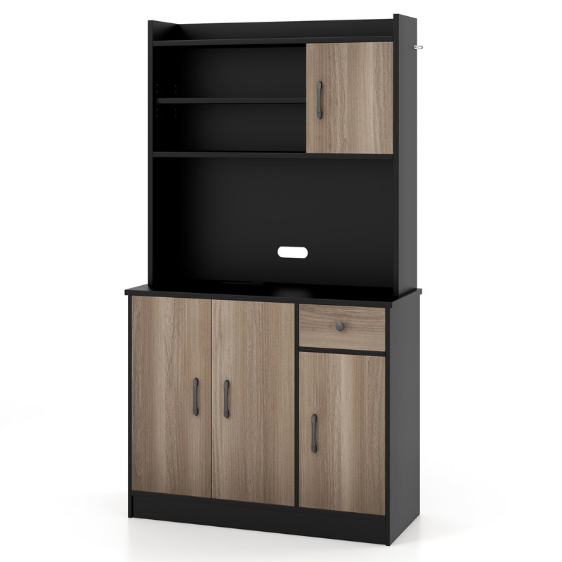 Mackala 71'' Kitchen Pantry, Black
