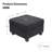 Aurora Chenille Storage Ottoman, Footstool Module Part for Chenille Sectional Sofa-2118612406