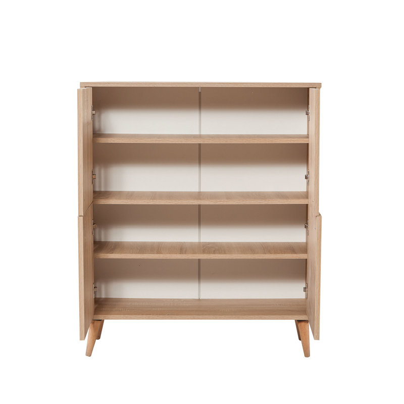 Brien 4 - Door Cabinet, Natural/Blue