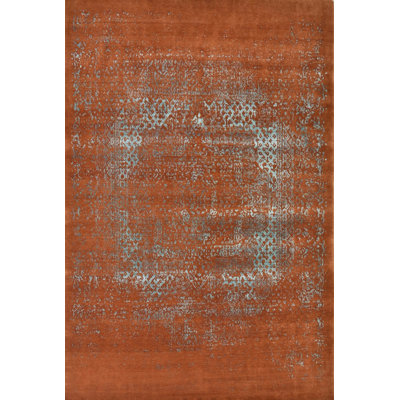 Tapis brun à motif oriental