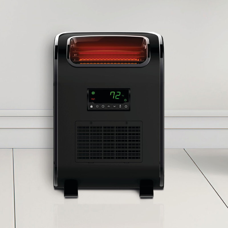 Lifesmart 5000 BTU Compact Electric Heater with Adjustable Thermostat, Remote Control Included