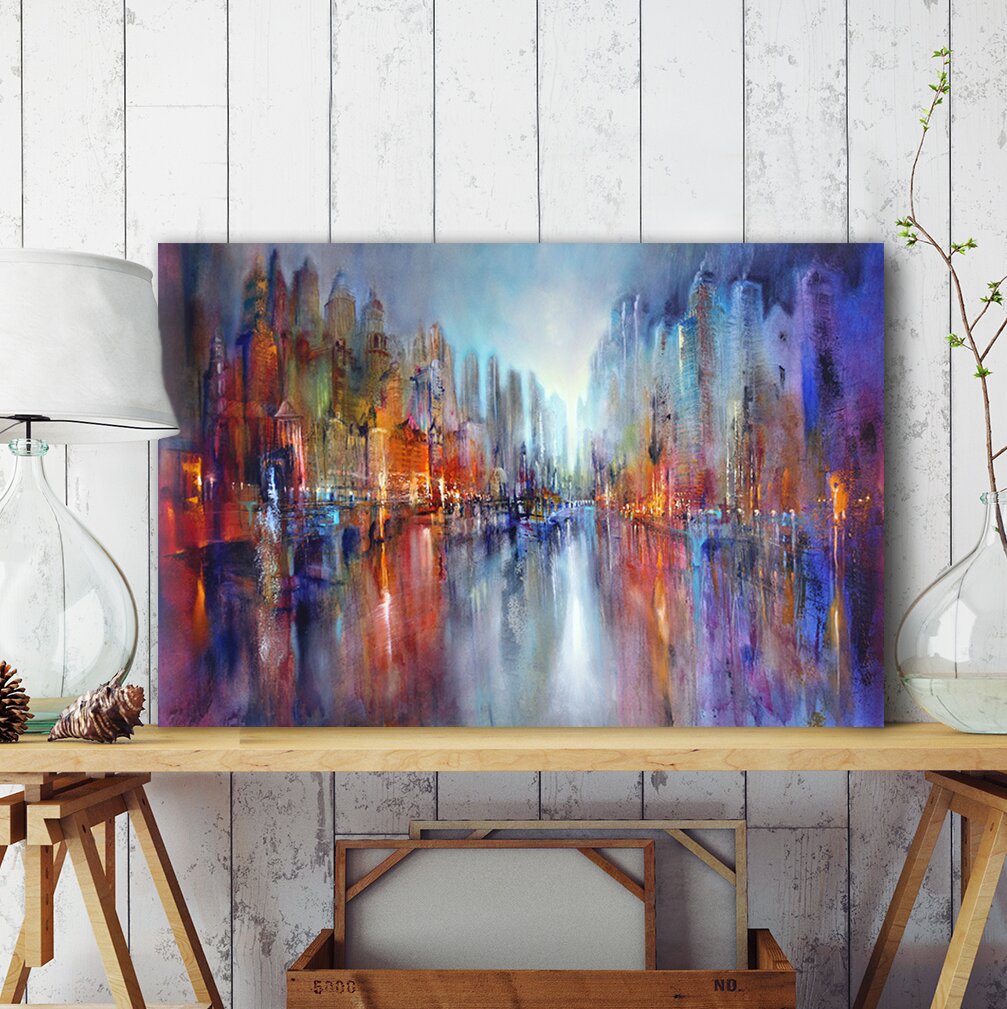 Leinwandbild City on the River von Annette Schmucker