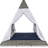 Outdoor Daybed With Cushions And Pillows, Gray Blue, Tent Shape, Adjustable Ground Feet, 700 Lbs Weight Capacity Marvelous Colorful Pillows Sun Bench - Patio Cushions, Style, Feet
