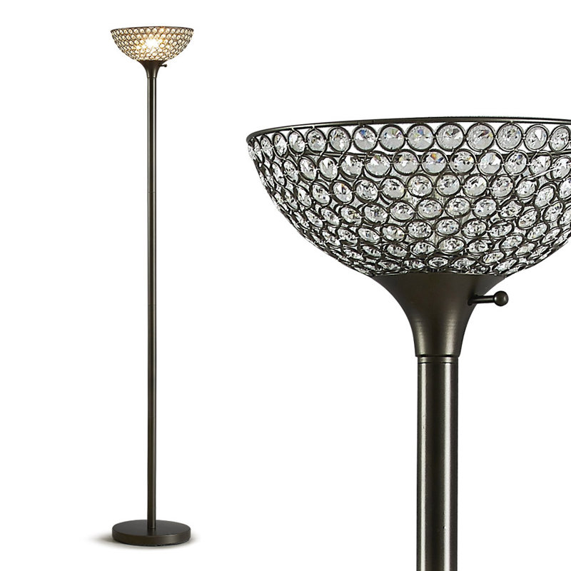 Mclain 71'' Torchiere Floor Lamp, Dark Bronze