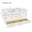 Structure de lit en bois de pin robuste avec tiroir, bibliothèque, éclairage à DEL et port USB pour les chambres à coucher et les chambres d'amis modernes