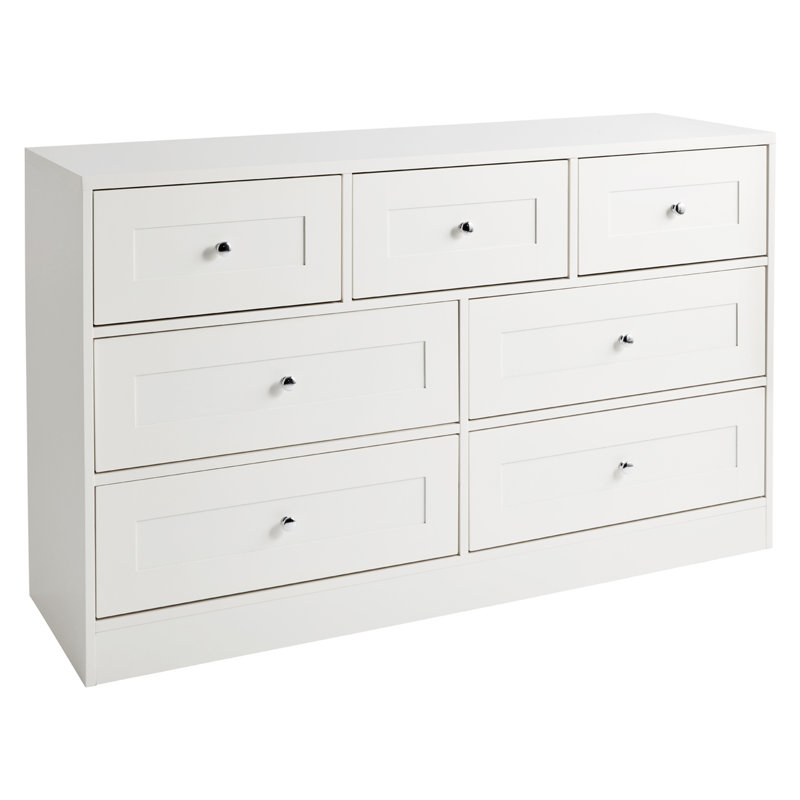 Merrigan 127cm W 7 - Drawer Chest of Drawers, White