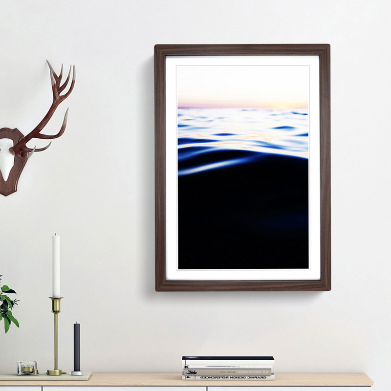 Ocean Be Cool in Abstract - Picture Frame Photograph Print, Walnut Framed, 48cm H x 36cm W x 2cm D