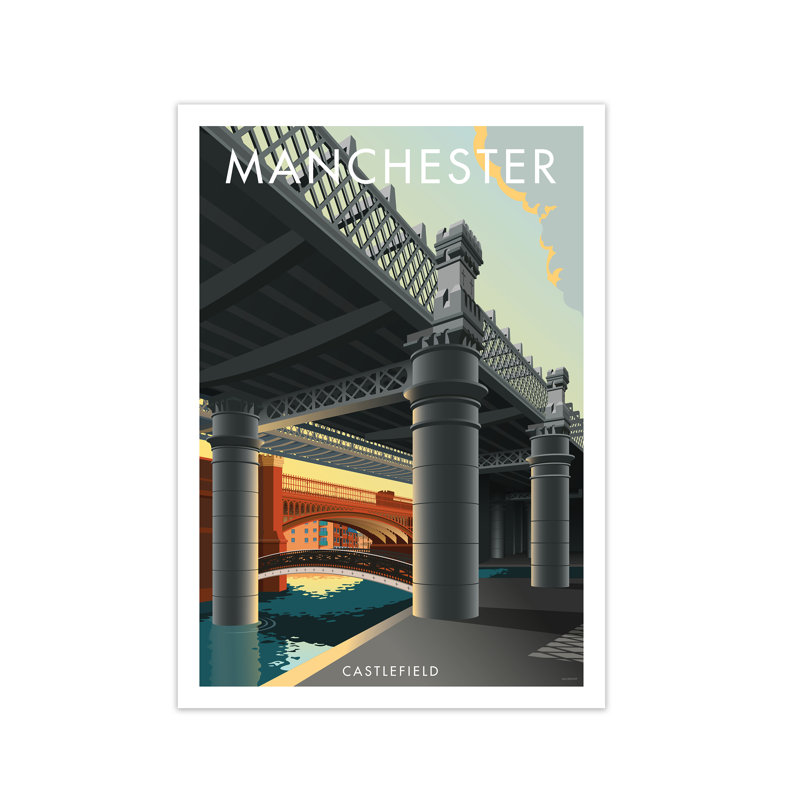 Manchester Castlefield 1 by Stephen Millership - Print, 84.1 cm H x 59.4 cm W x 1 cm D, No Frame