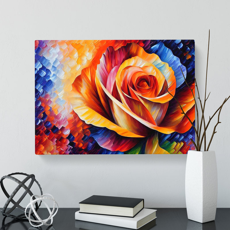 Rose Painting Vol.6 - Wrapped Canvas, 35cm H x 50cm W x 3cm D