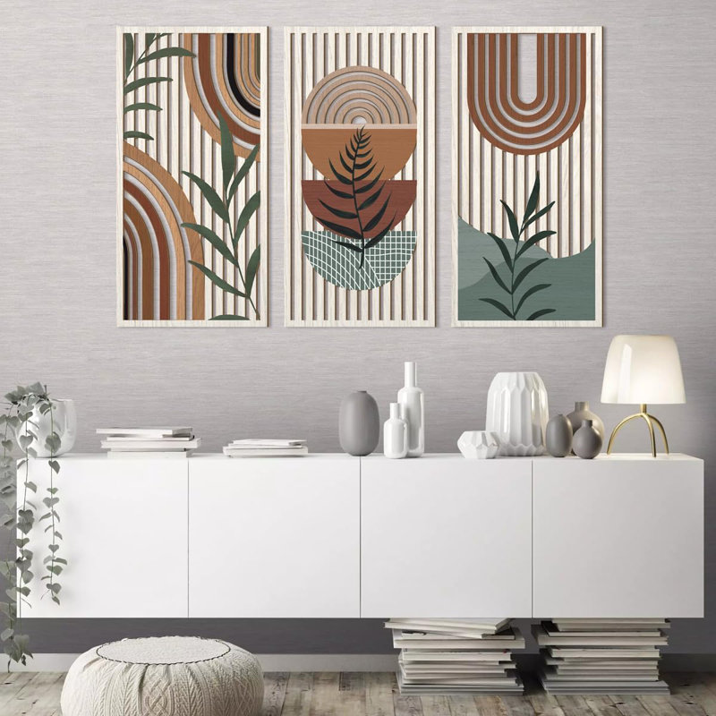 Geometric Wood Bohemian Wall Art