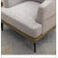 Fauteuil demi-tonneau moderne avec accoudoirs rembourrés-290685163