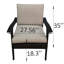 Chaise d'extérieur en rotin brun et osier