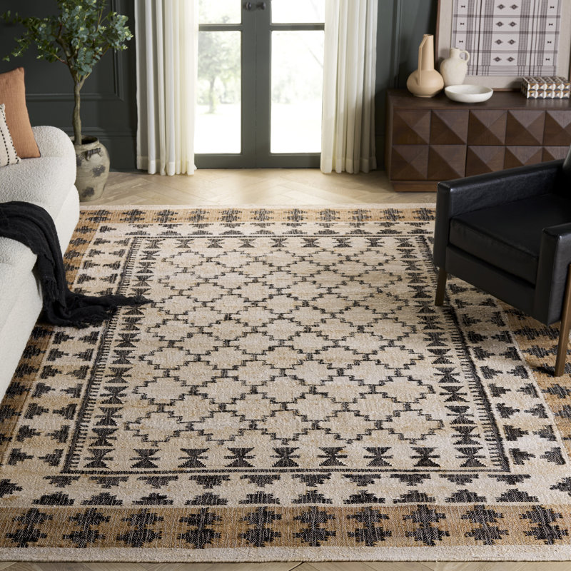 Tapis en jute tissé à plat Juraj Southwestern, Rectangle 2 pi 3 po x 5 pi