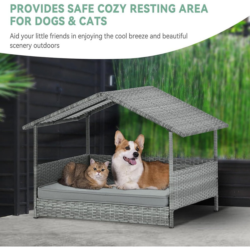 Niche pour chien avec auvent 32 po