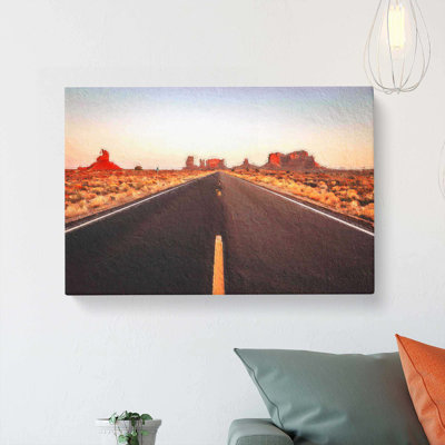Road Through Arizona - Wrapped Canvas Painting