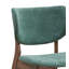Ensemble de 2 chaises d'appoint en tissu vert et finition noyer Bevis-543881987