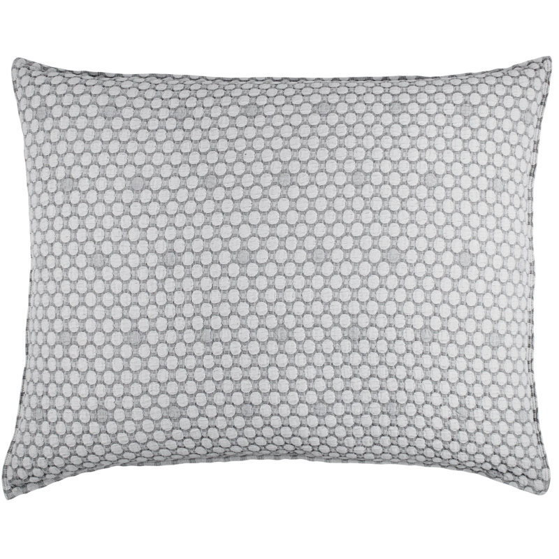 Lodi Matelasse Sham, Black/White, Dutch Euro