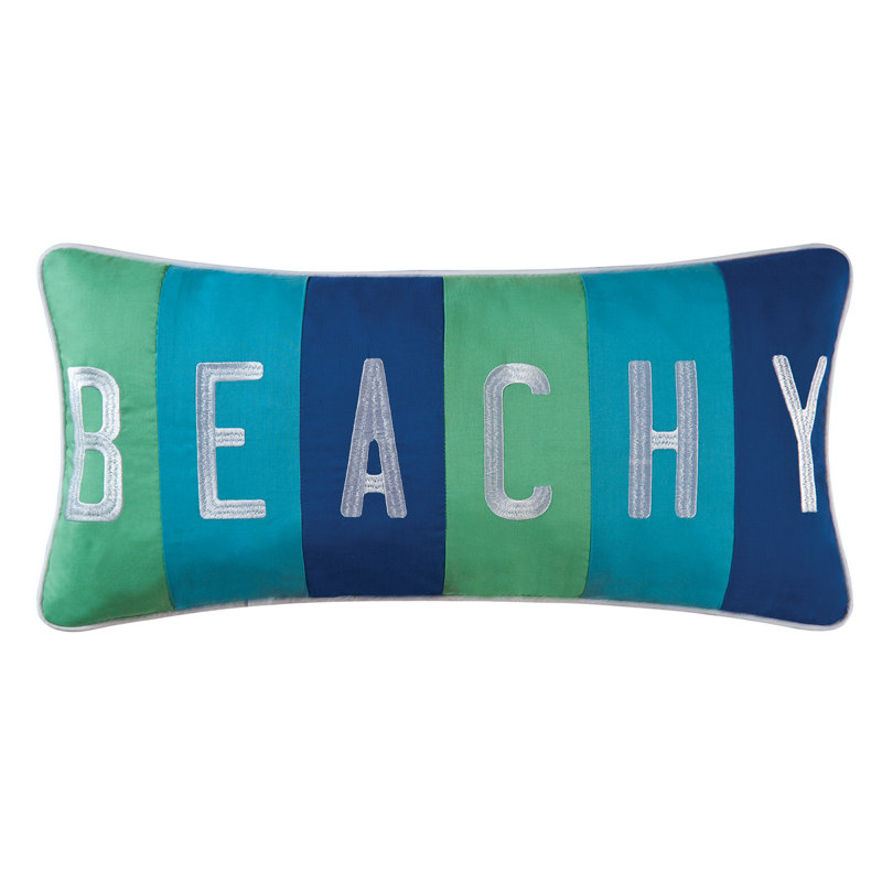 Beachy Embroidered Pillow