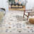 Oech Hand Tufted Wool/Cotton Performance Floral Rug in Sage/Blue-1499261078