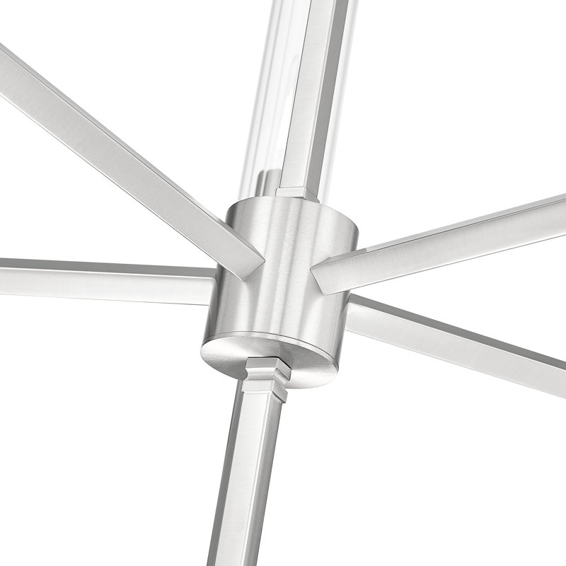 Granton Brushed Nickel 5 Light Chandelier, Brushed Nickel