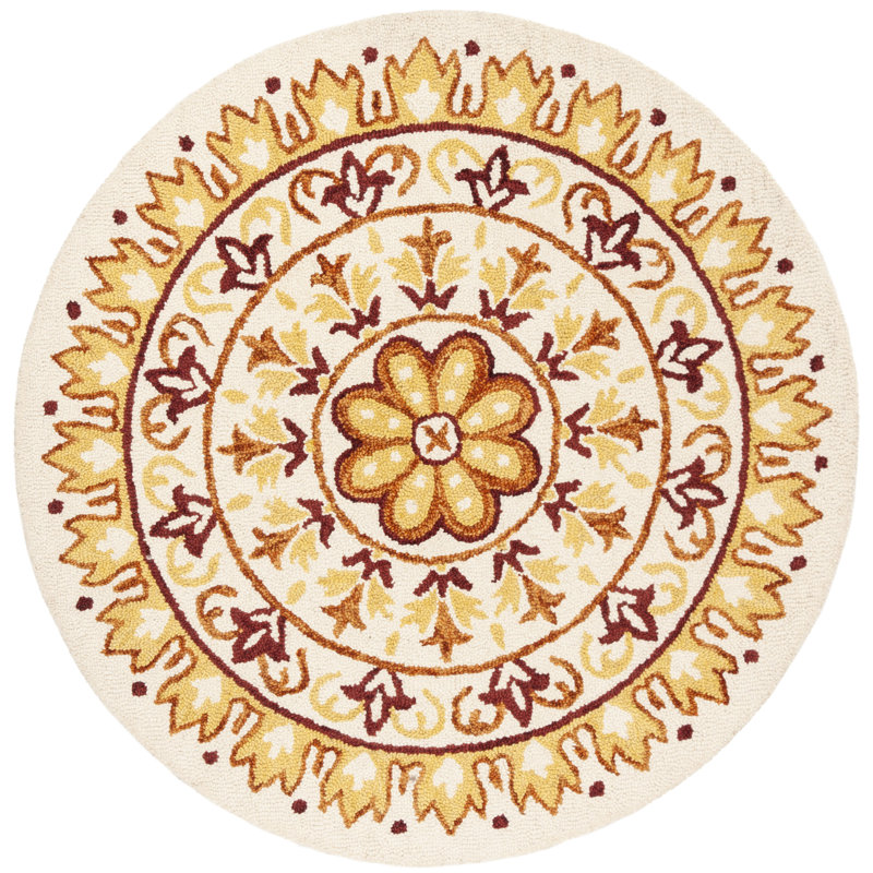 Kenmure Novelty Hand Tufted Wool And Cotton With Latex Oriental Rug, Round 6' x 6'