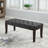 Tufted Bench, Fabric, Gray