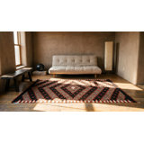 Exciting Tribal Geometric Antique Native American Flatweave Navajo Rio Grande Rug