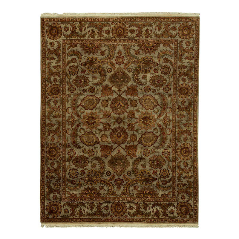 Wool Oriental Area Rug in Gray