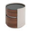 TABLE RONDE DOUBLE À RANGEMENT EN MDF