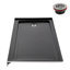 Base de douche 60 po x 32 po Alcove en acrylique noir brillant avec drain à gauche, drain inclus-115227594