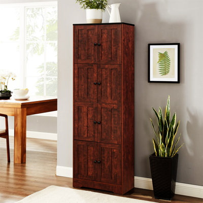Grande armoire de rangement avec 8 portes et 4 tablettes