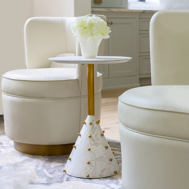Stella Swivel Chair-Milk Leather