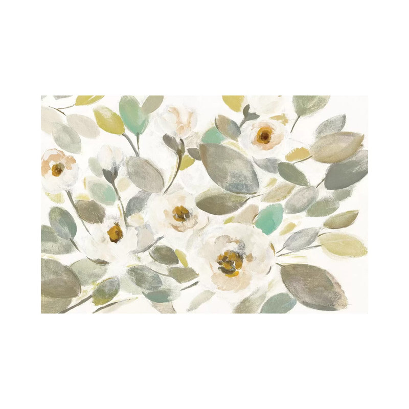 Blooming Branches II On White by Silvia Vassileva - Wrapped Canvas Painting, 101.6 cm H x 66.04 cm W