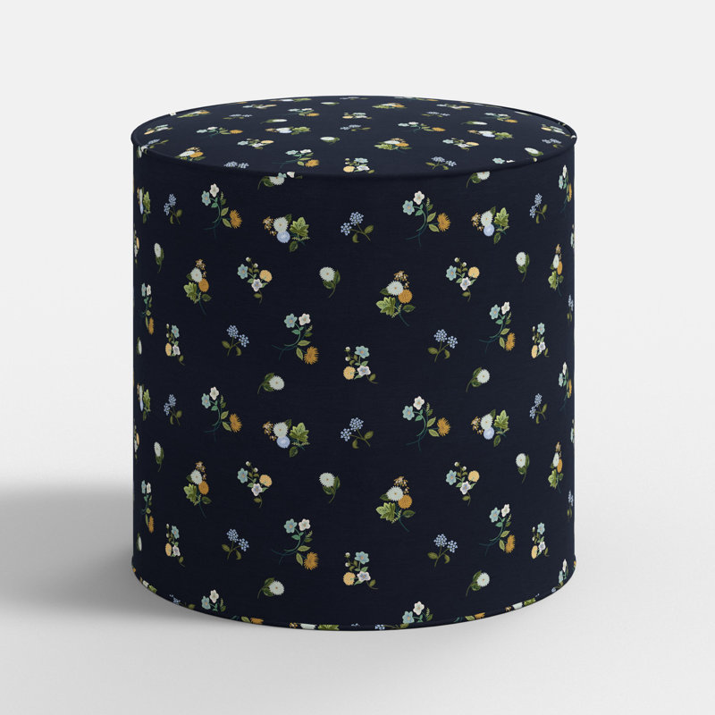 Repose-pieds Billie en bleu marine Ditsy Dahlia, Fleurs bleu marine
