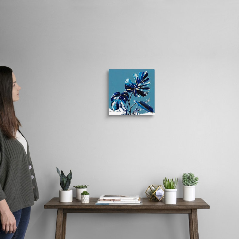 "Swaying Palms I" par Isabelle Z, reproduction d’art sur toile, Toile tendue, H 12 po x l 12 po x P 1,25 po