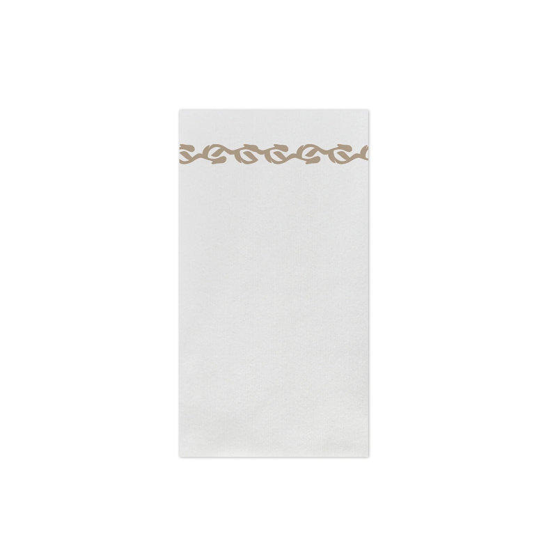 Serviettes d'invité Florentine, Blanc / Lin