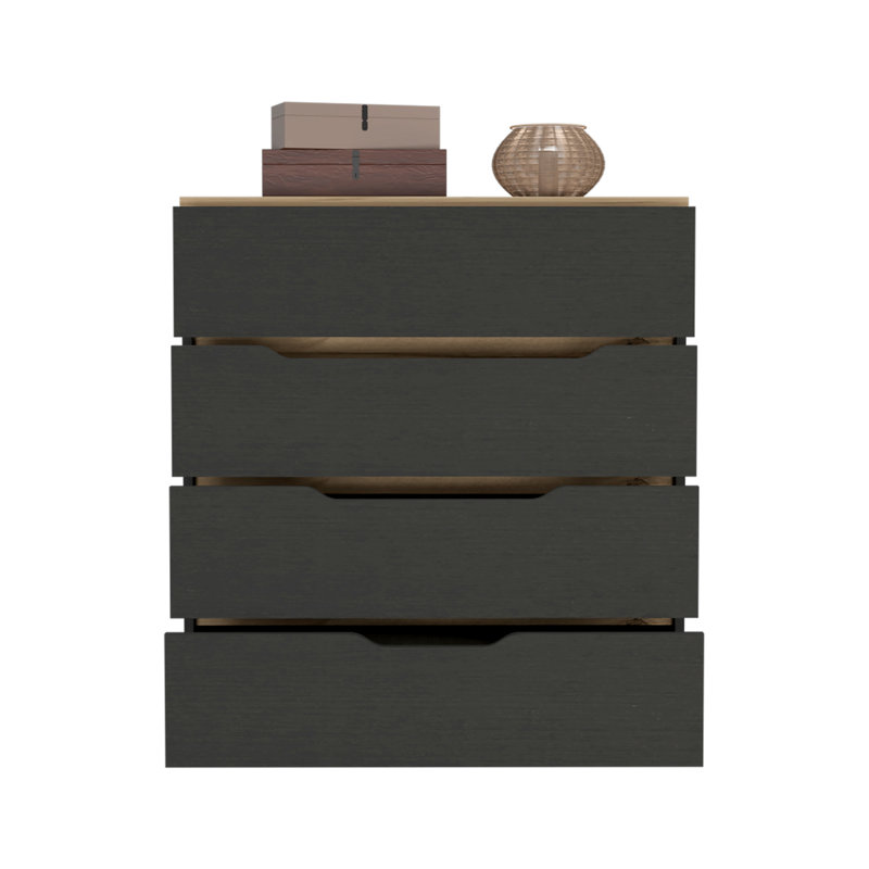 Commode 4 tiroirs Lynbrook - Wengé noir