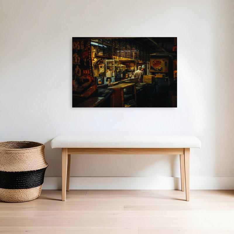 Traditional Japanese Kitchen Contemporary Wall Art Print 1 Piece Wrapped Canvas Wall Art, 60.96cm H x 91.44cm W
