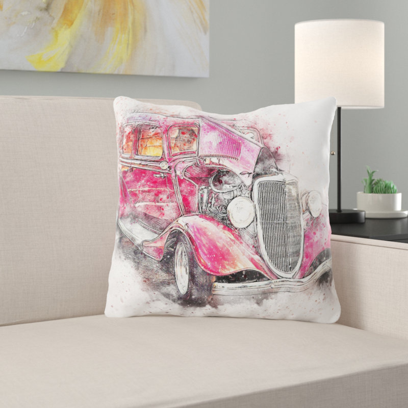 Reversible Throw Pillow, Microsuede, Indoor