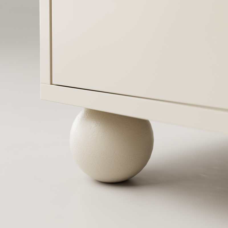 Commode 6 tiroirs, l 55,1 po, Beige