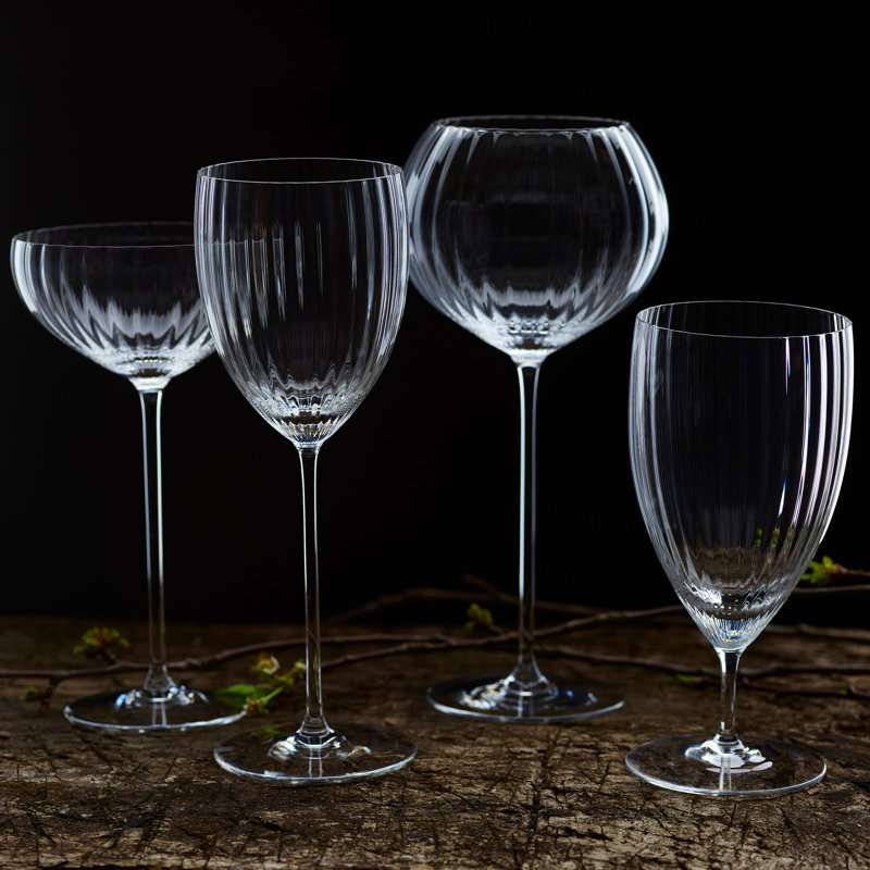 Quinn Crystal White Wine Glass, Rose