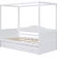Lit de jour simple à baldaquin avec lit gigogne en blanc - Design élégant et moderne pour votre chambre à coucher Créez une atmosphère de sommeil confortable
