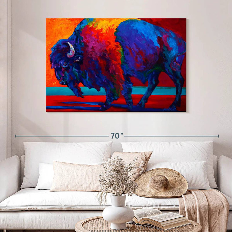 Abstract Bison, 32" H x 48" W