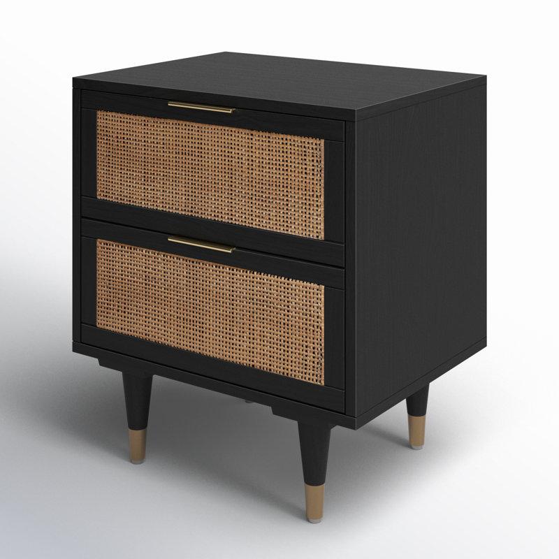 Coralynn Bedroom Nightstand, Black/Brown